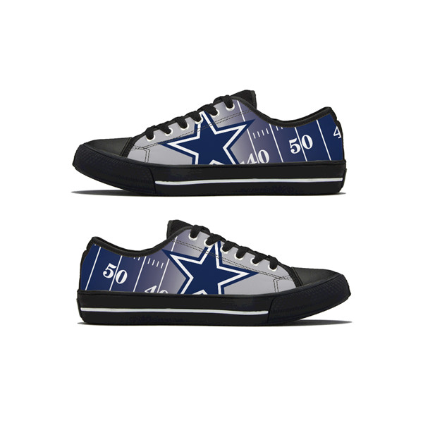 Women's Dallas Cowboys Low Top Canvas Sneakers 004